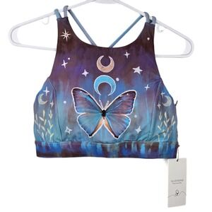 Silverwind Dreamy Flight Criss Cross Tank Top‎ Bra Butterfly Celestial Blue P/M